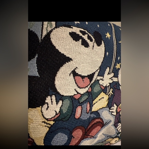 Vintage Disney Baby Mickey & Minnie Accent Throw Pillow Tapestry 12’ - Picture 2 of 6